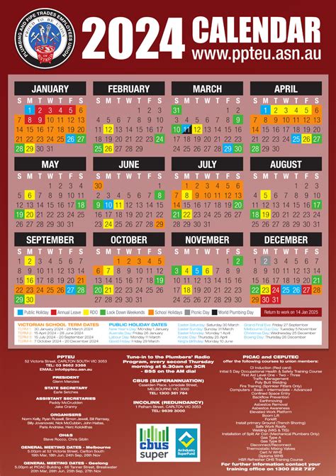 ppteu calendar